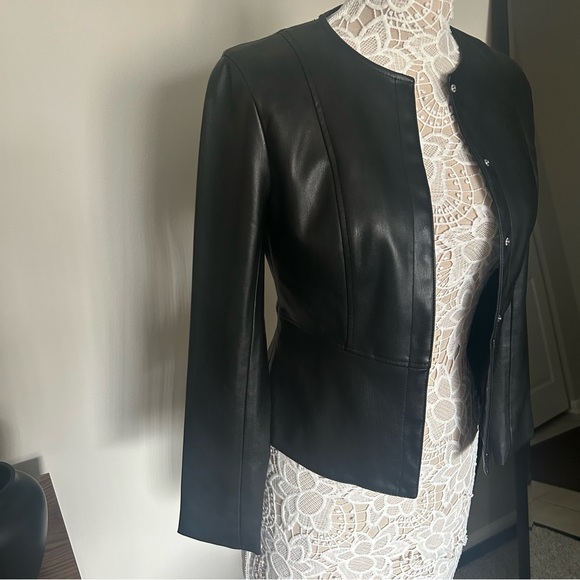 ZARA - Faux Leather Jacket in BLACK - Picture 6 of 10